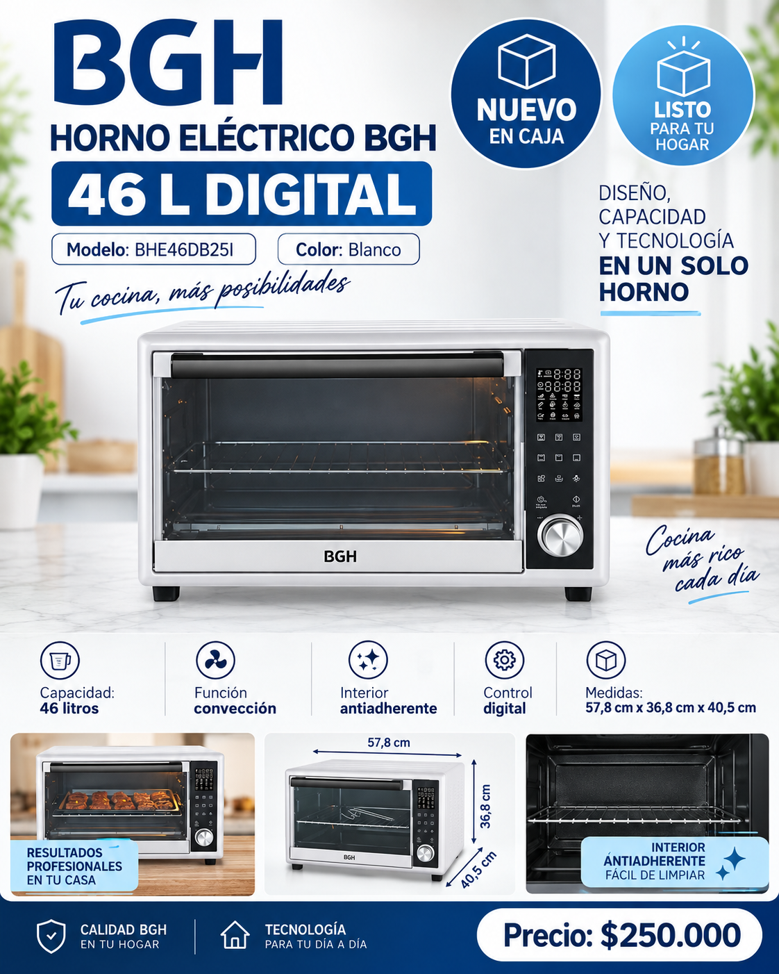 Horno eléctrico BGH