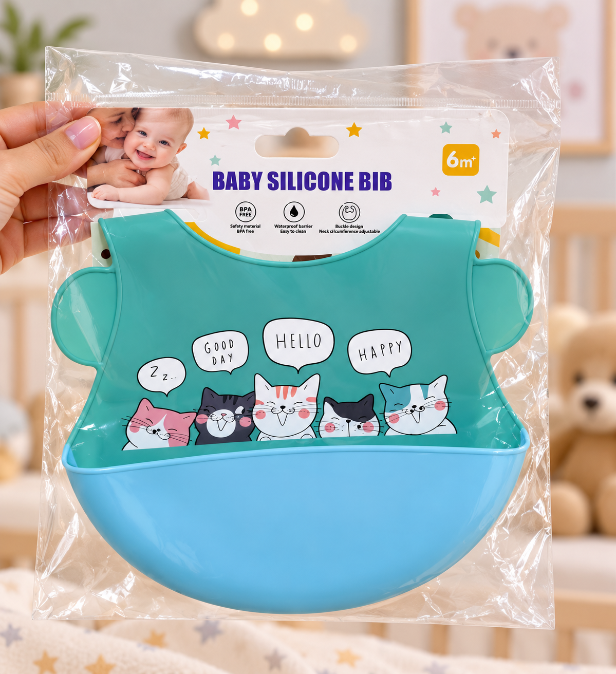 Babero de silicona
