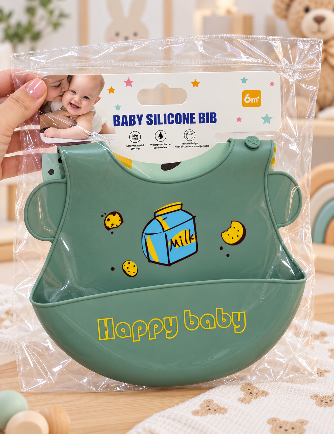 Babero de silicona